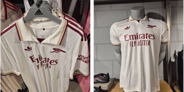 阿森纳新赛季第三球衣谍照：白色主色调+红+金，门将服为绿色